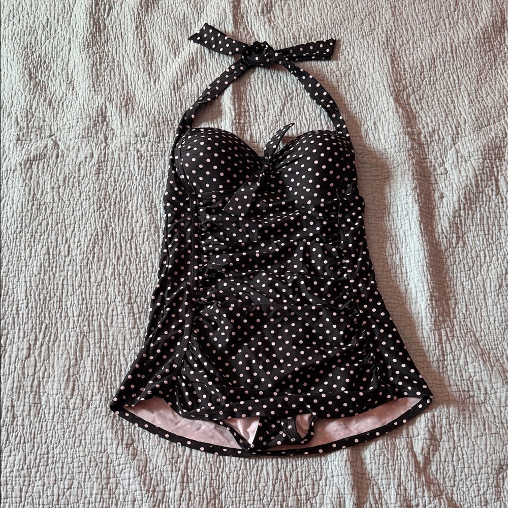 Polka Dot Halter women’s One Piece Swimsuit